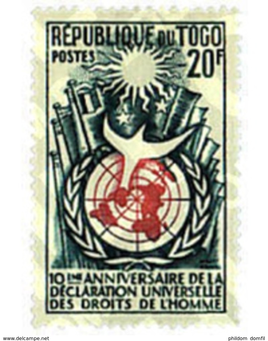 Ref. 33081 * MNH * - TOGO. 1958. 10th ANNIVERSARY OF THE UNIVERSAL DECLARATION OF HUMAN RIGHTS . 10 ANIVERSARIO DE LA DE - Neufs