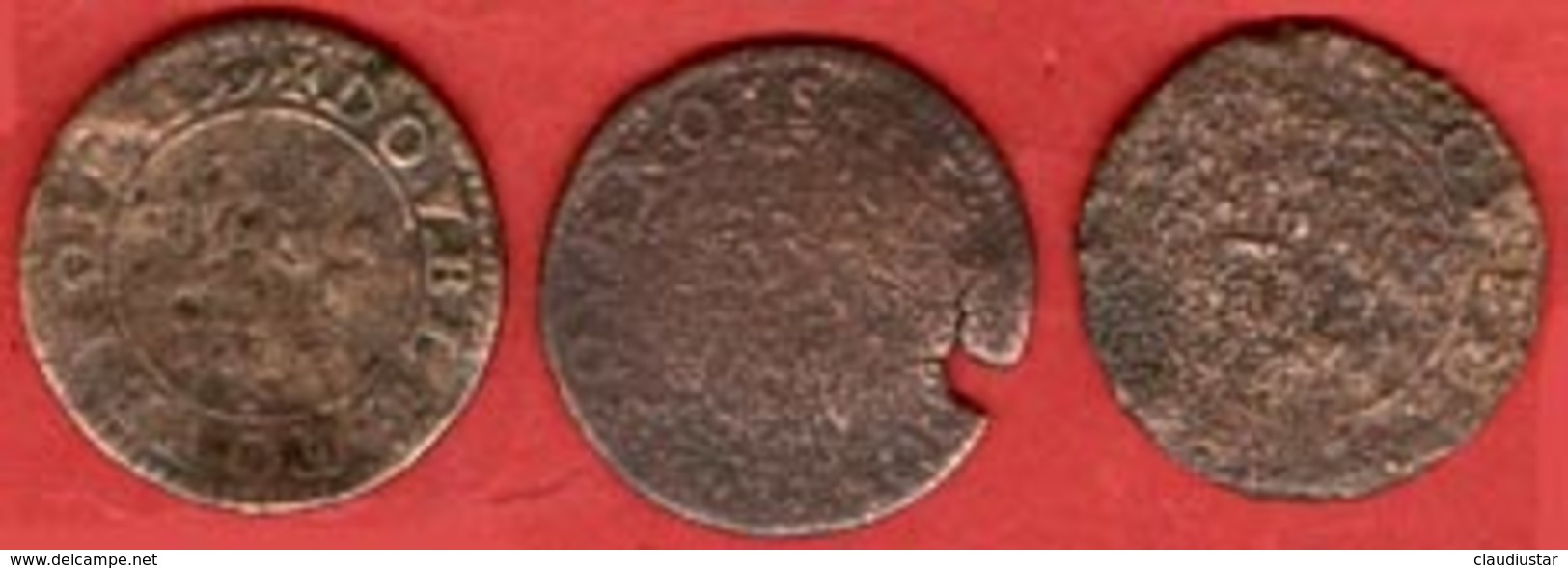 ** LOT  DOUBLE  TOURNOIS ** - 1574-1589 Henri III