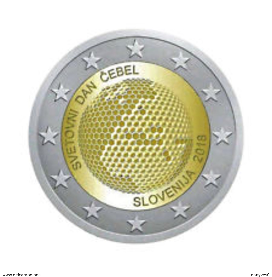 Pièce Commémorative 2 Euro Slovénie 2018 "  Journée Mondiale Des Abeilles " - Slovenia