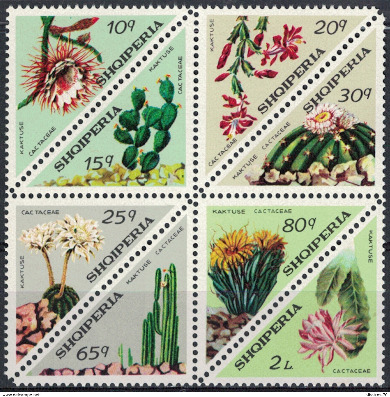 Albania 1973 _ Cactuses - Full Set MNH** - Albania