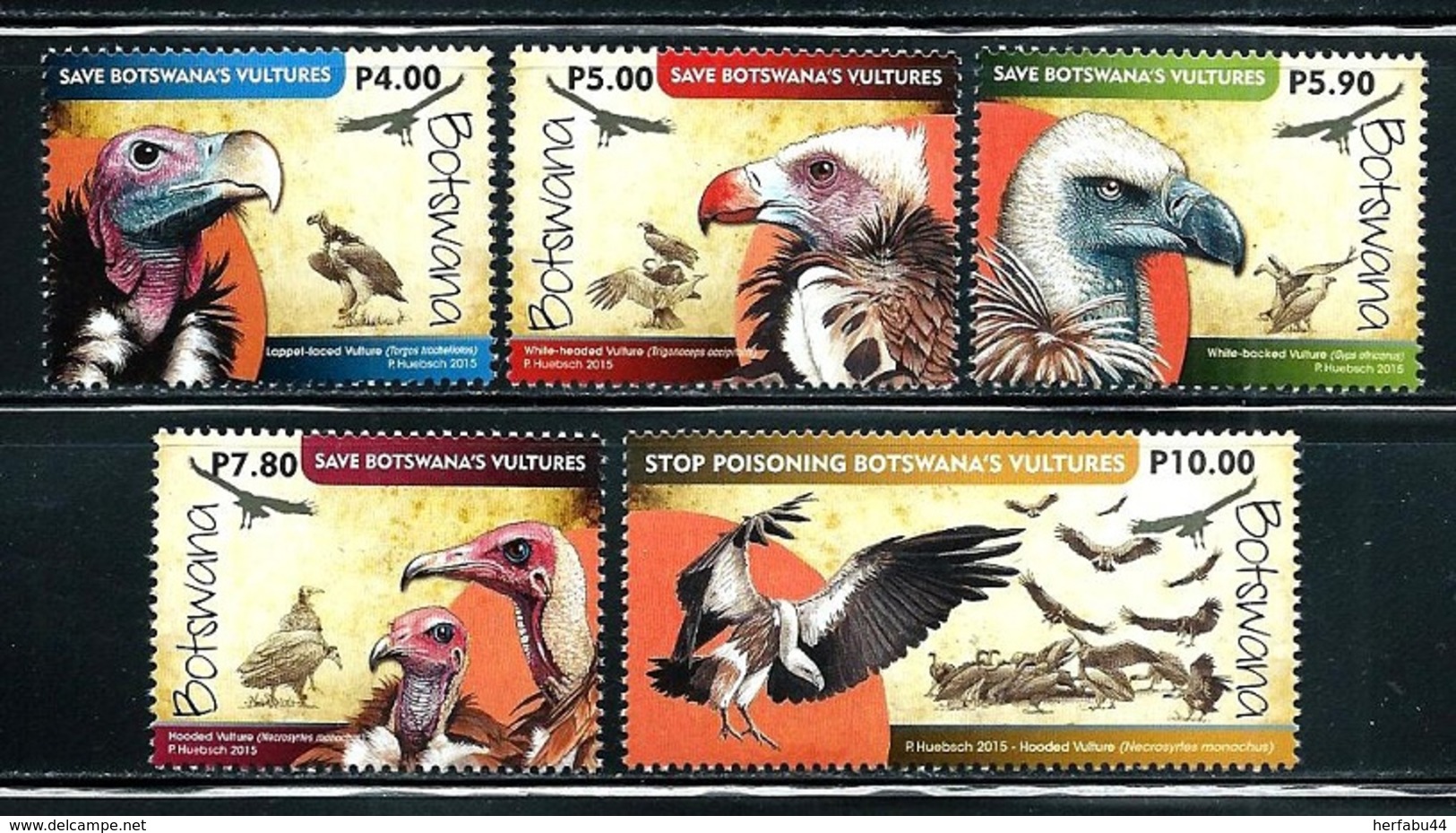 Botswana     "Vultures"      Set    SC# 983-87    MNH - Botswana (1966-...)