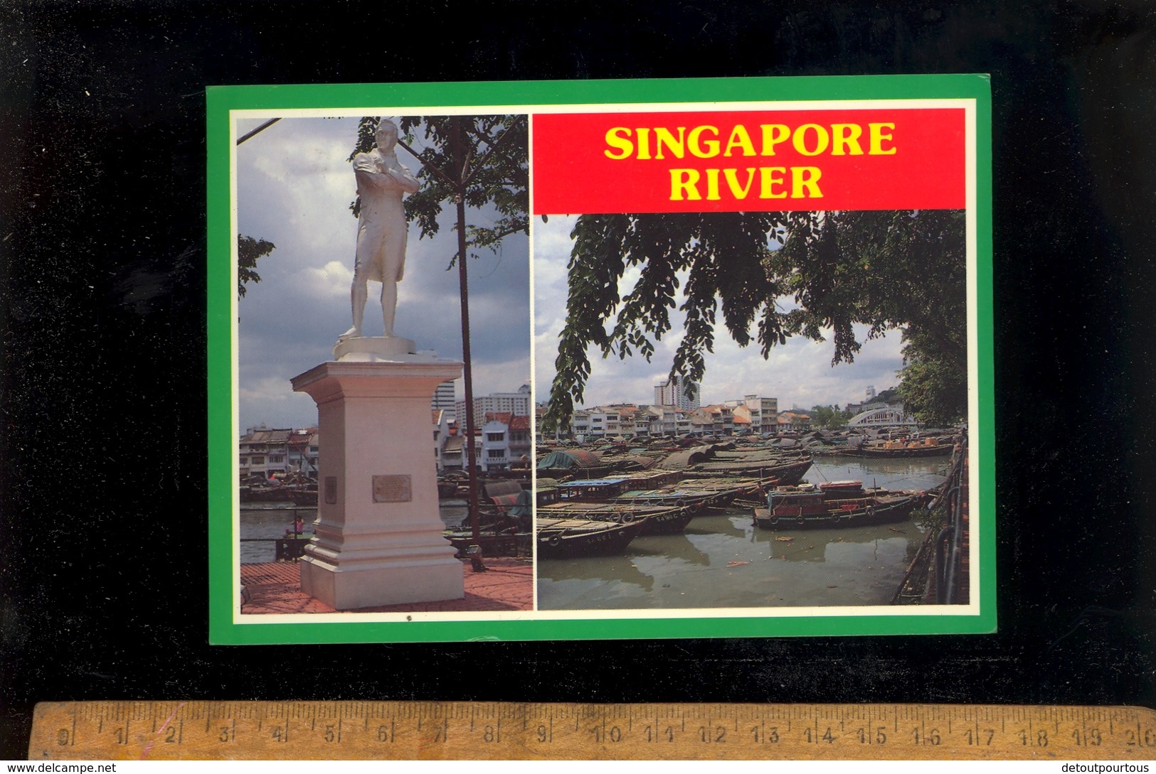 SINGAPOUR : Singapore River Statue Of Sir Stamford Raffles  / 1986 Bee Stamp - Singapour