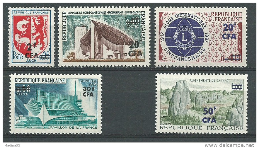 REUNION CFA: **, N° YT 373 à 377, Série, TB - Unused Stamps