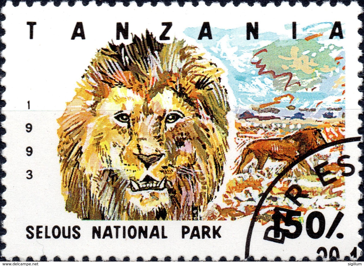 TANZANIA 1993 - FAUNA, ANIMALI, LEONE - 1 VALORE NUOVO CTO - Tanzania (1964-...)