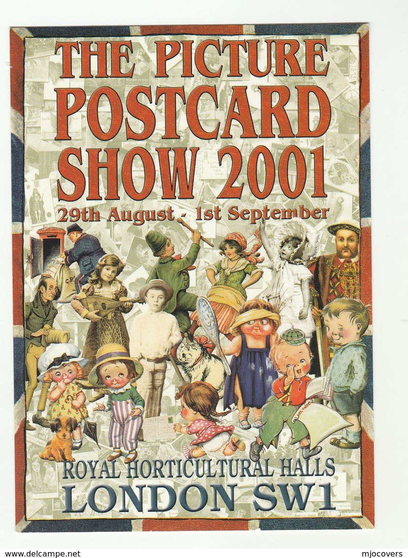 2001 CARTOON By MIKE DAY  The PICTURE POSTCARD SHOW Advert London Royal Horticultural Halls Gb - Collector Fairs & Bourses