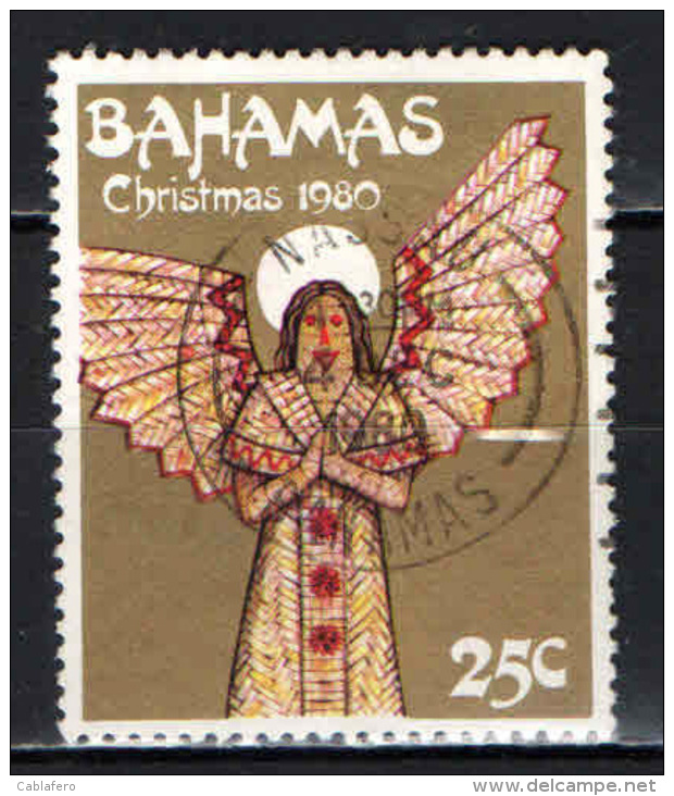 BAHAMAS - 1980 - NATALE: ANGELO - USATO - Bahamas (1973-...)