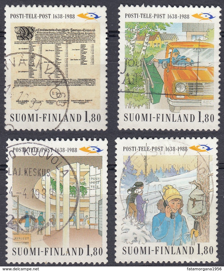 FINLAND - 1988 - Lotto Composto Da 4 Valori Usati: Yvert 1023, 1025, 1026 E 1027, Come Da Immagine. - Oblitérés
