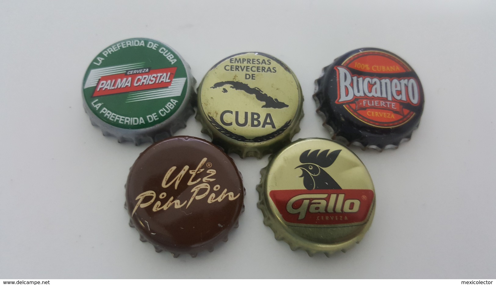 GUATEMALA & CUB - 5 BOTTLE CAPS - BEER - Bier