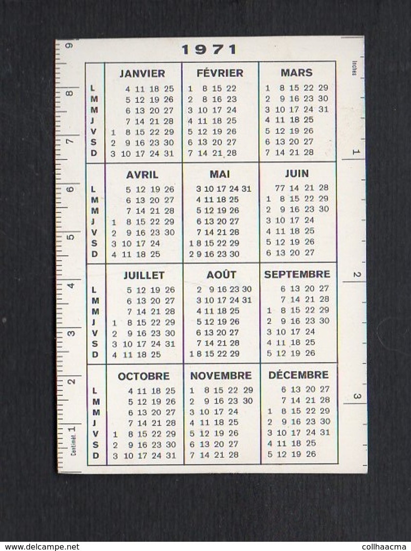 1971 Calendrier De Poche " 80 Ans De Construction Automobile " Peugeot Cabriolet 1924 / Transports - Petit Format : 1971-80