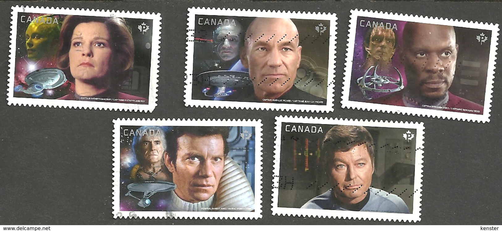 Sc. # 2986-90 Star Trek Set #2 Used 2017 K243 - Oblitérés