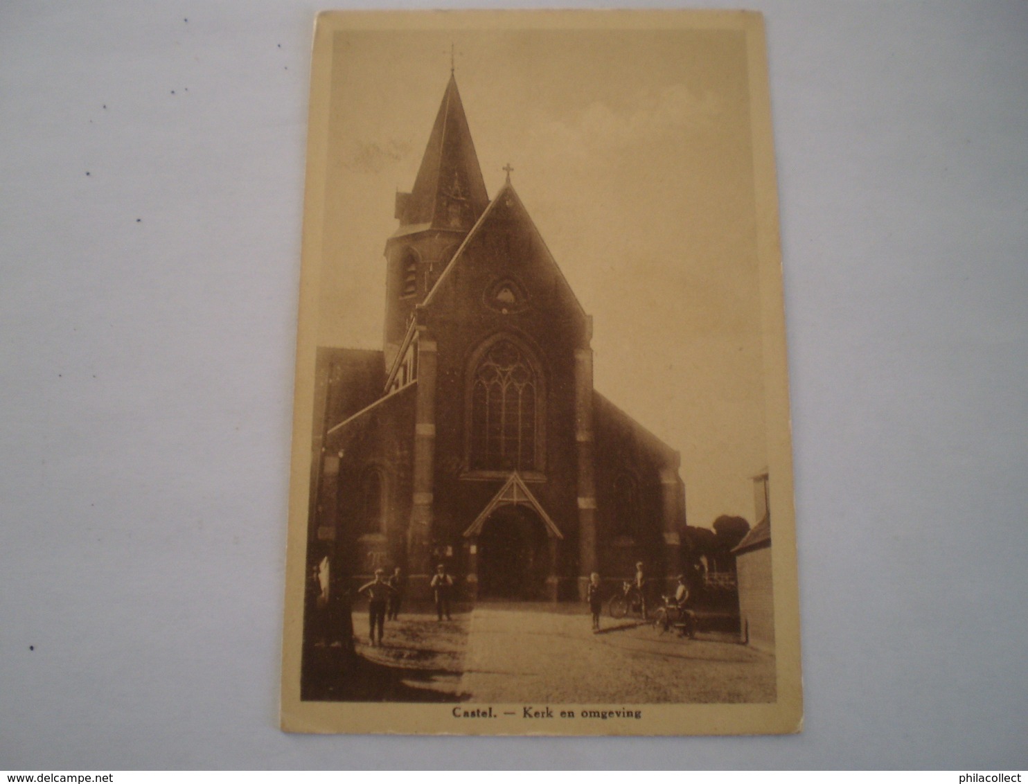 Kastel - Castel (Hamme) Kerk En Omgeving (met Volk) 19?? - Andere & Zonder Classificatie