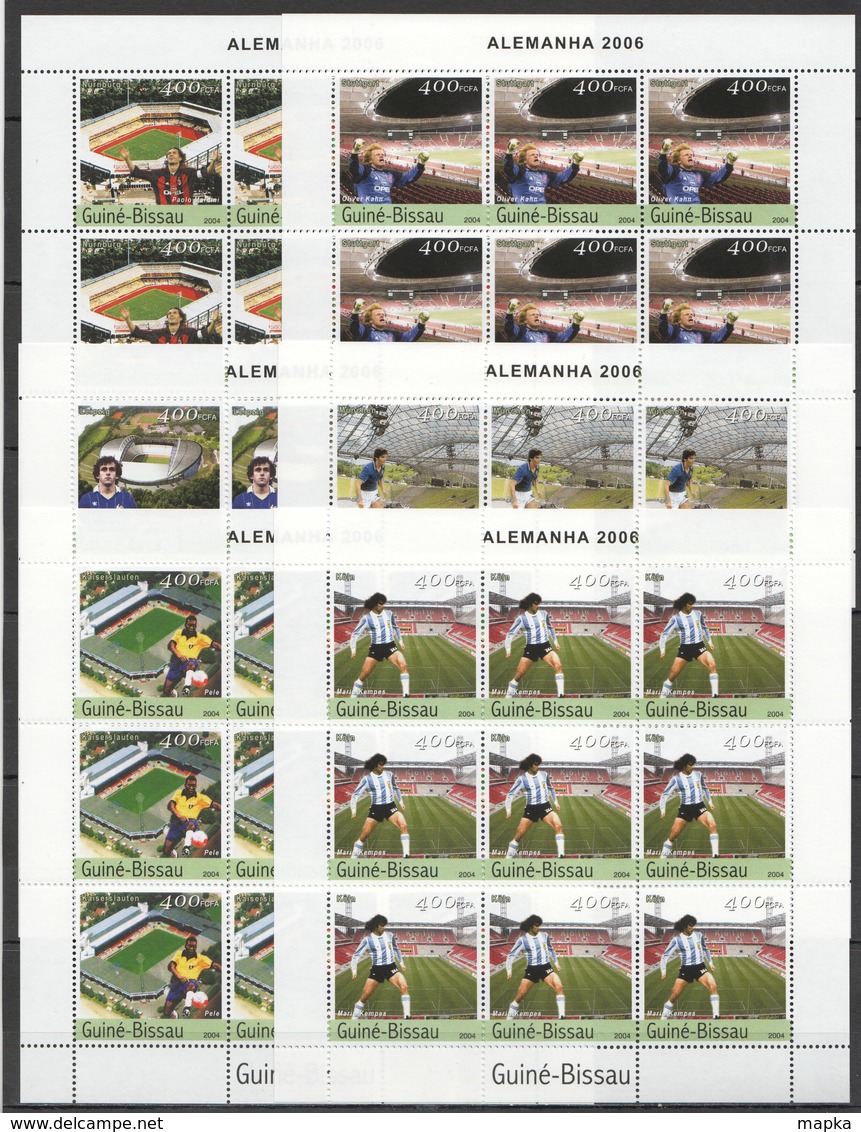 D810 2004 GUINE-BISSAU FOOTBALL WORLD CUP ALEMANHA 2006 9SET MNH - 2006 – Deutschland