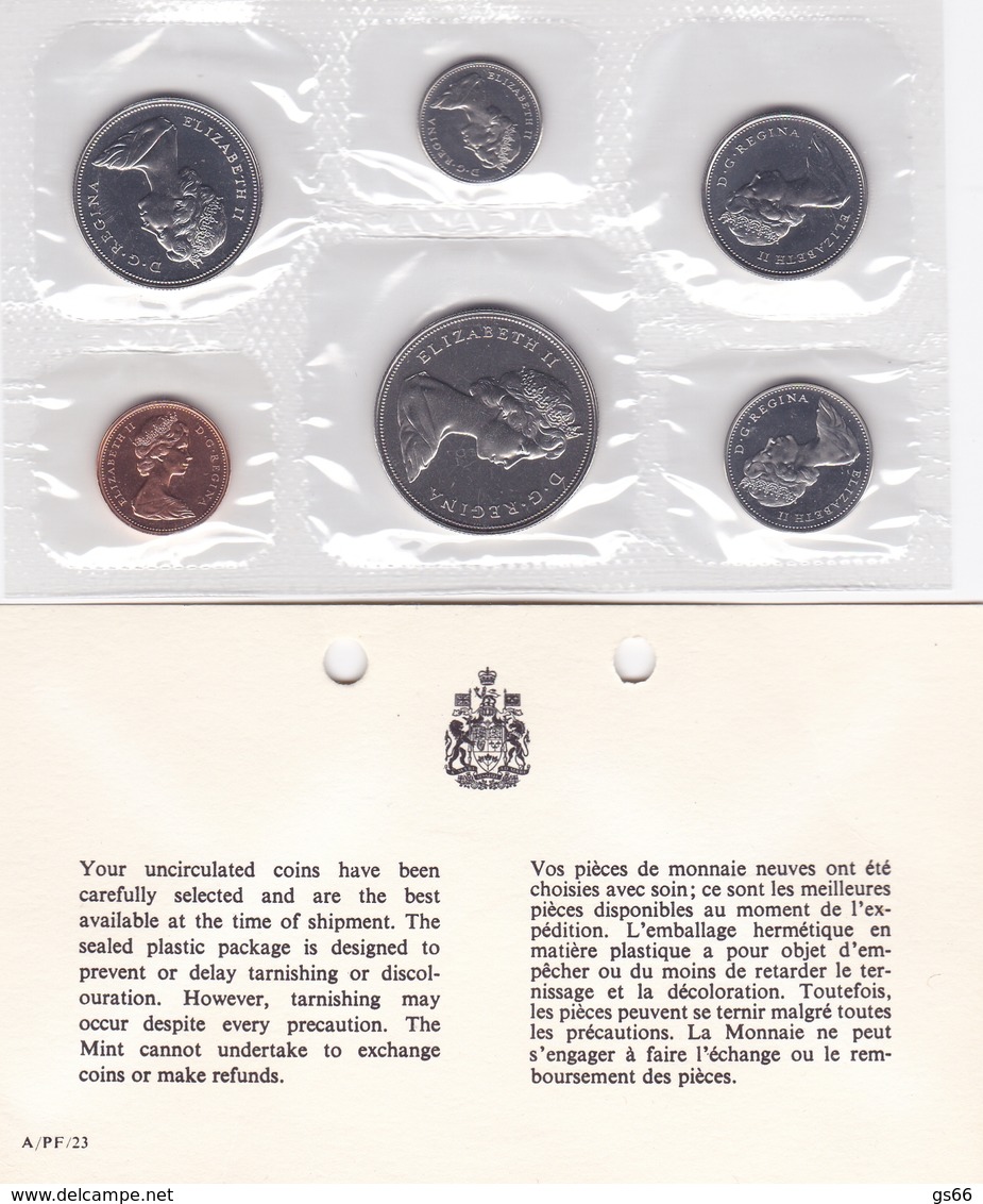 Canada, Kursmünzensatz 1972, Course Coin Set 1972 - Canada