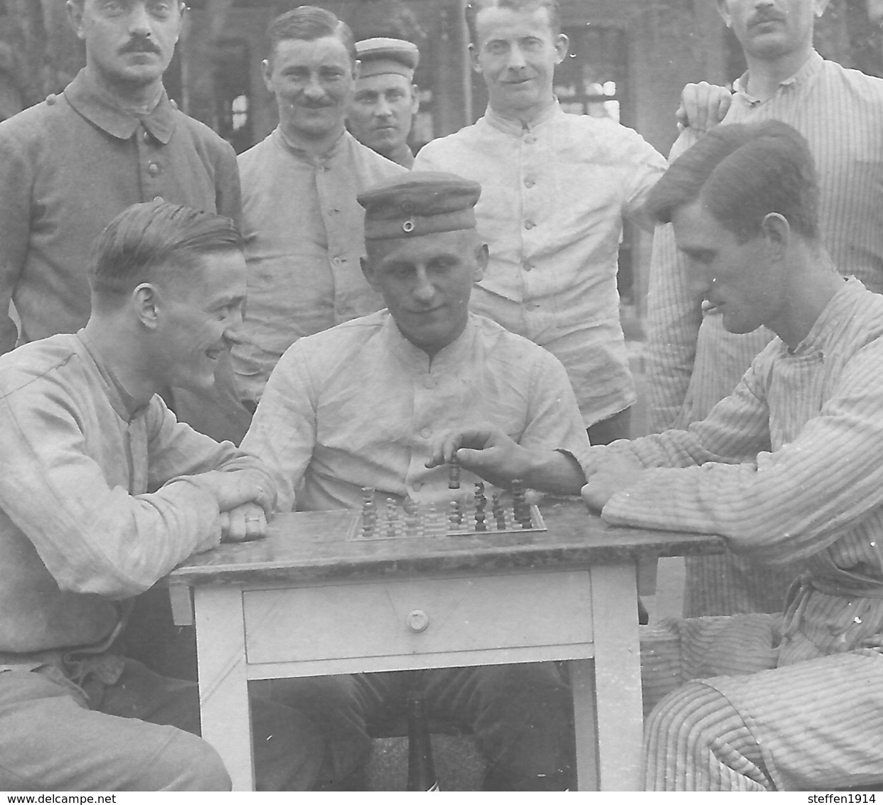 Soldaten Lazarett Schach échecs Chess   Allemande Carte Photo-guerre - Guerre 1914-18