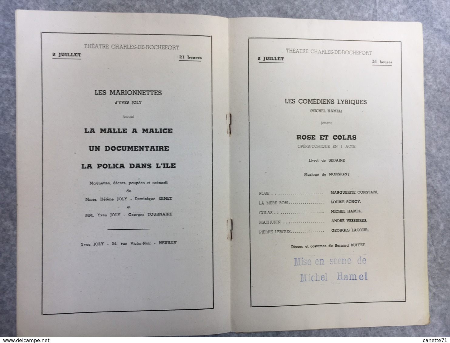 Concours Des Jeunes Compagnies Théâtrales 1948 Paris - Programmes