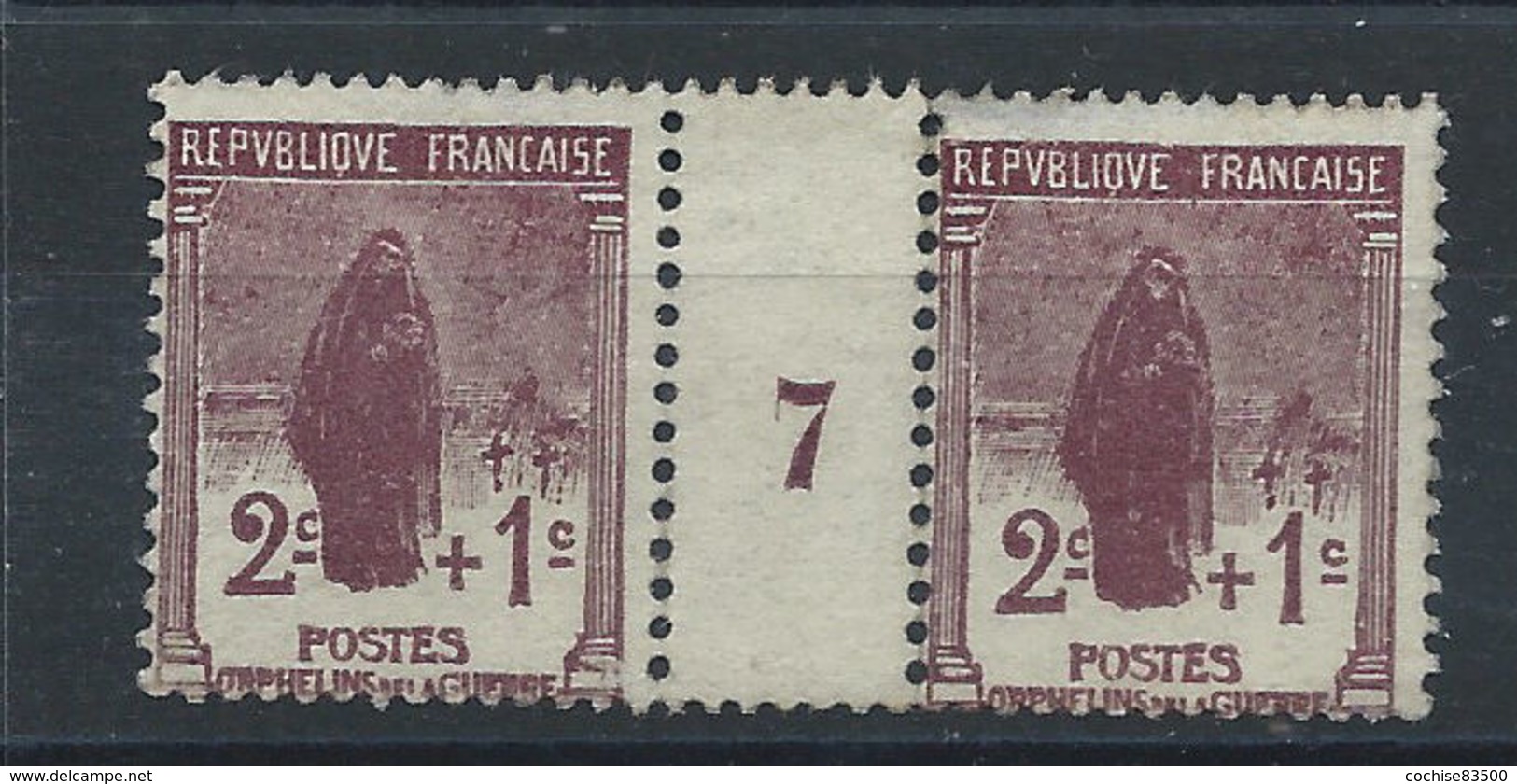 France N°229** (MNH) 1926/27 - Orphelins "paire Millésimes" - Neufs