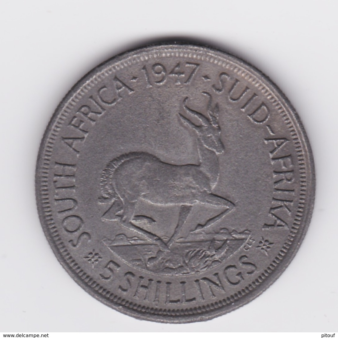 5 Shillings 1947  TTB - Afrique Du Sud