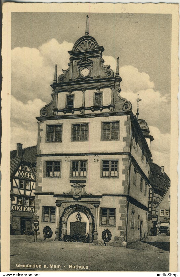 Gemünden V. 1940  Das Rathaus  (338) - Gemünden