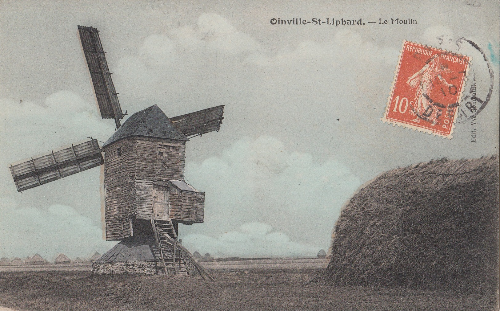 CARTE POSTALE DE OINVILLE SAINT LIPHARD  / LA BEAUCE / MOULIN A VENT - Autres & Non Classés