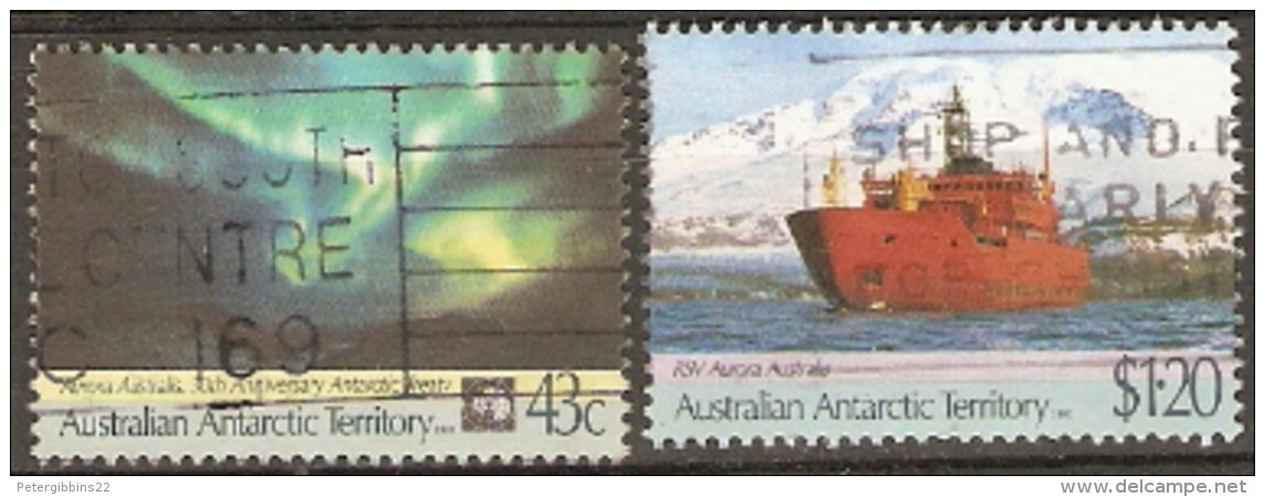 Australian Antarctic Territories  1991  SG 88-9  Aurora Australis Supply Ship  Fine Used - Used Stamps