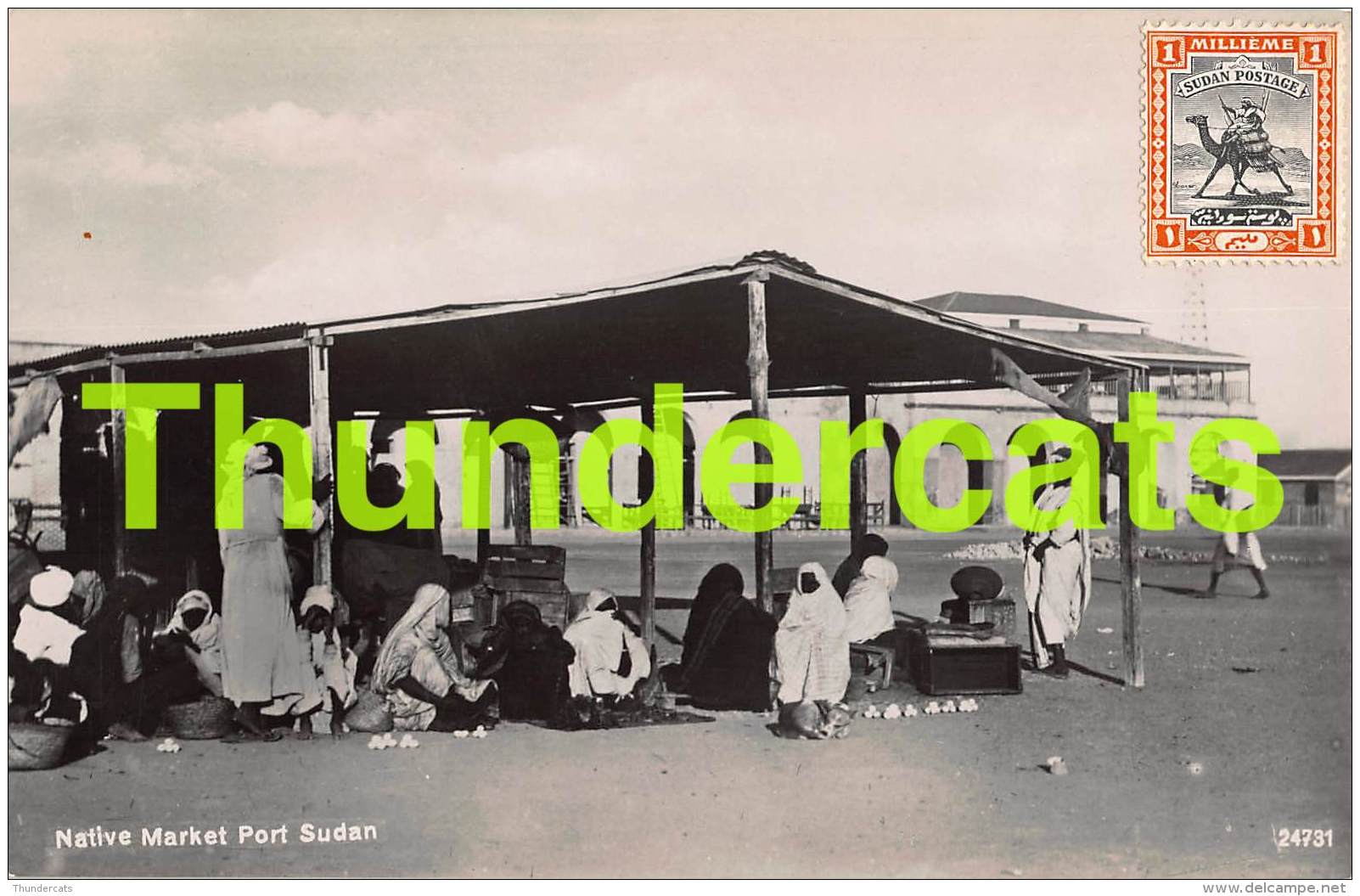 CPA SUDAN CARTE DE PHOTO RPPC REAL PHOTO POSTCARD NATIVE MARKET PORT SUDAN - Soudan