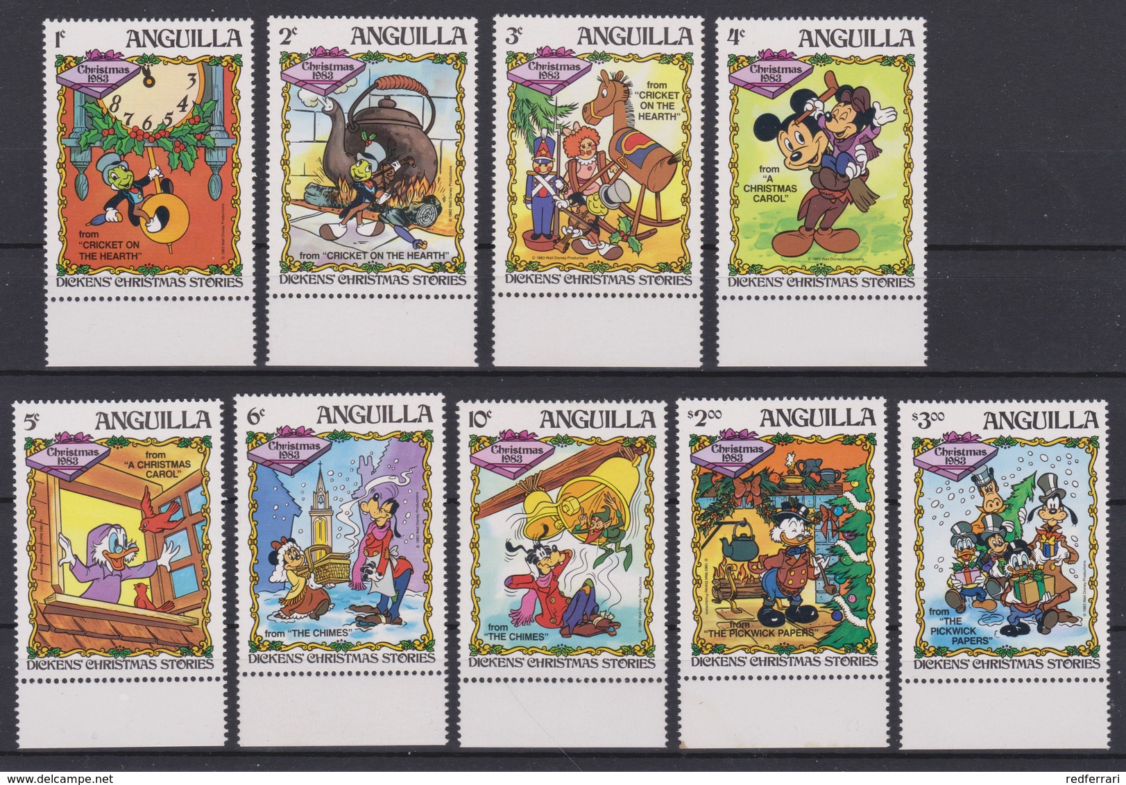 2075 Walt Disney Anguilla  ( DICKENS CHRISTMAS STORIES - CHRISTMAS 1983 ) - Anguilla (1968-...)