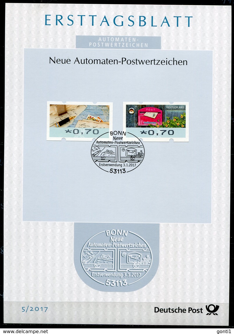 Germany,Bund 2017 ETB 5/2017 ATM Mi.Nr.8 "Neue Automaten-Postwertzeichen,Briefkasten"1 Big ETB - Sonstige & Ohne Zuordnung