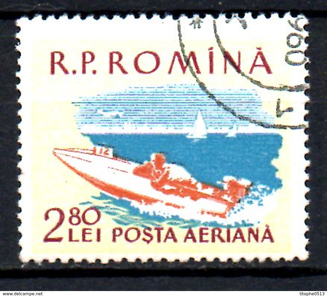 ROUMANIE. PA 103 Oblitéré De 1959. Hors-bord. - Jetski