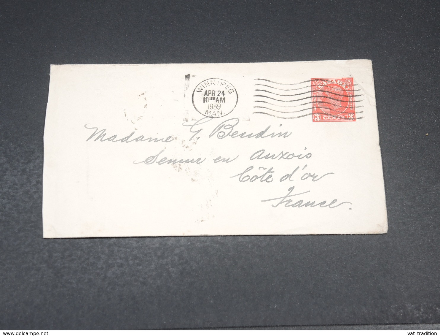 CANADA - Entier Postal De Winnipeg Pour La France En 1939 - L 19173 - 1903-1954 De Koningen