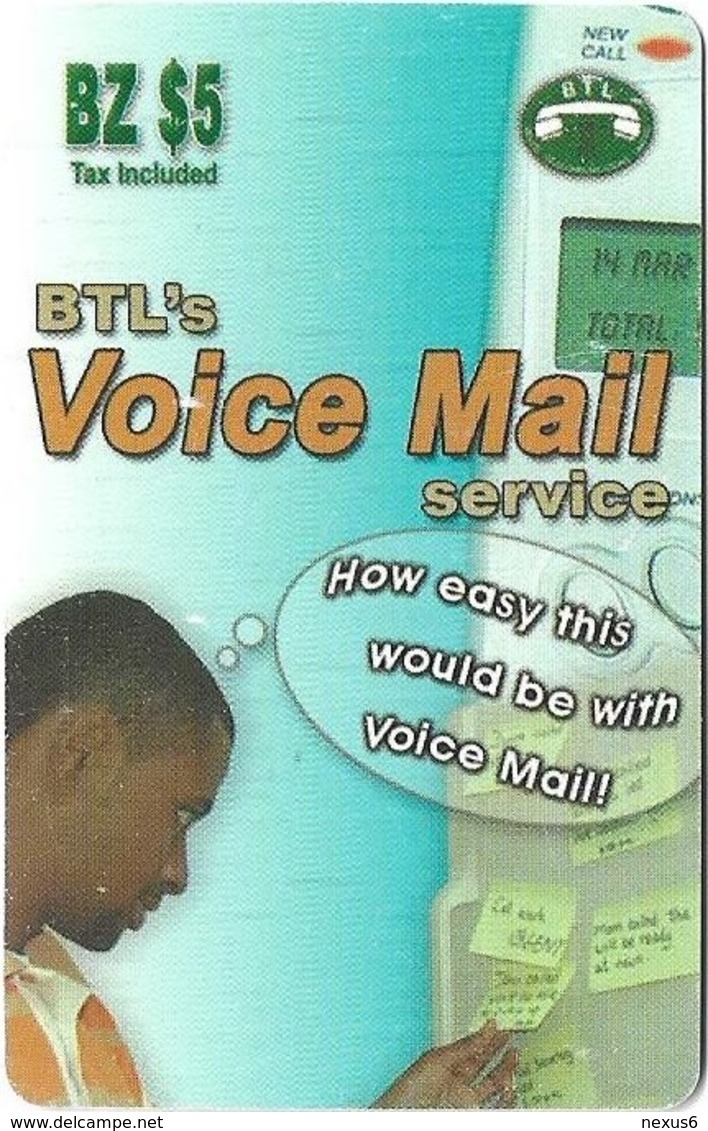 Belize - BTL - Voice Mail Service - Remote Mem. $5Bz, Used - Belize