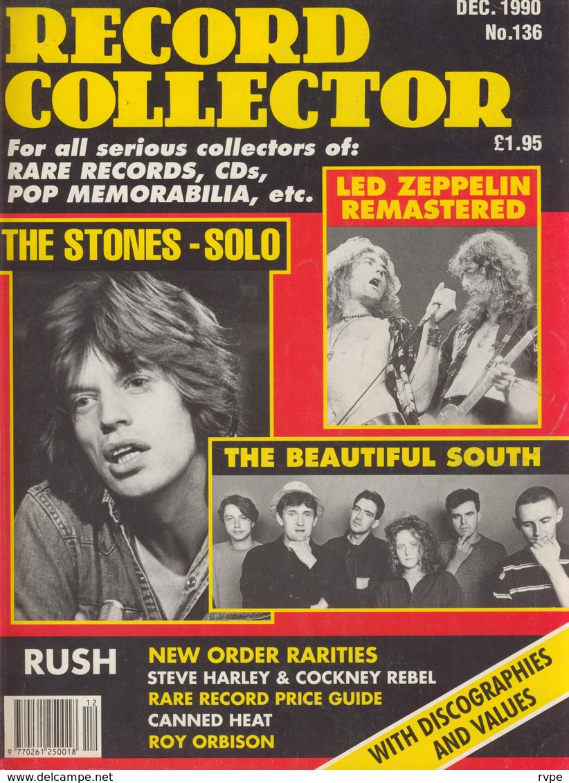 REVUE ANGLAISE RECORD COLLECTOR N° 136 De 1990   : THE STONES       ETC ........... - Objets Dérivés