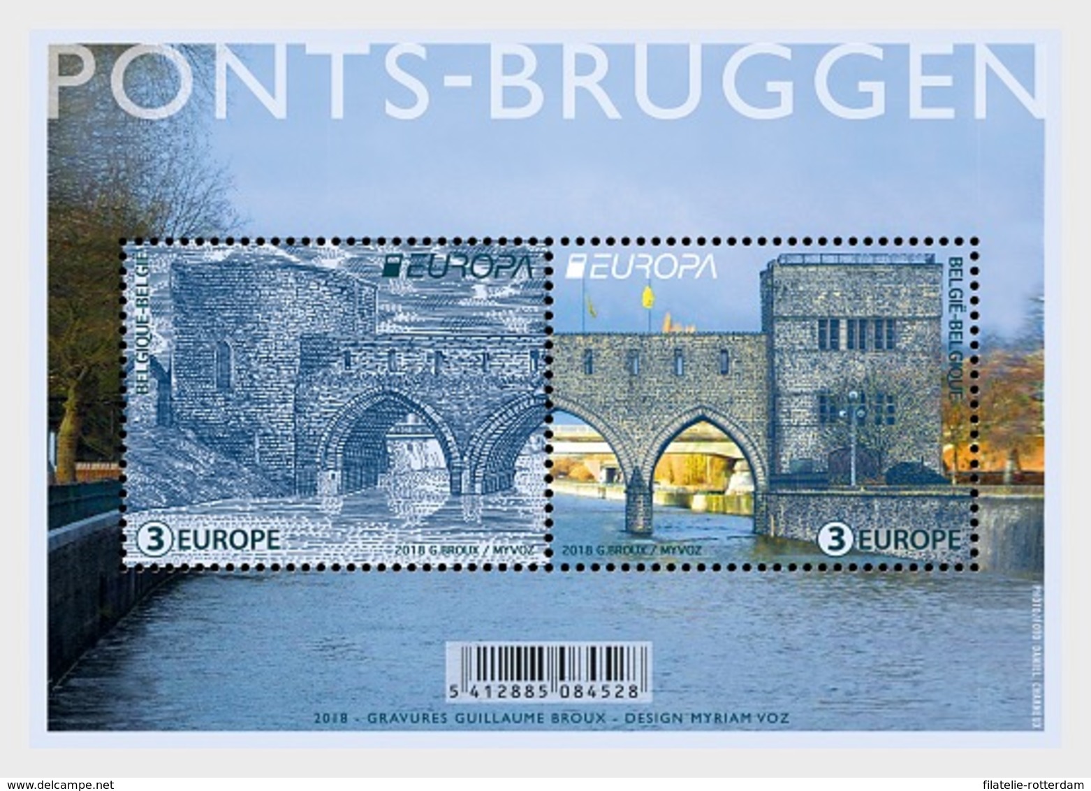 België / Belgium - Postfris / MNH - Sheet Europa, Bruggen 2018 - Neufs