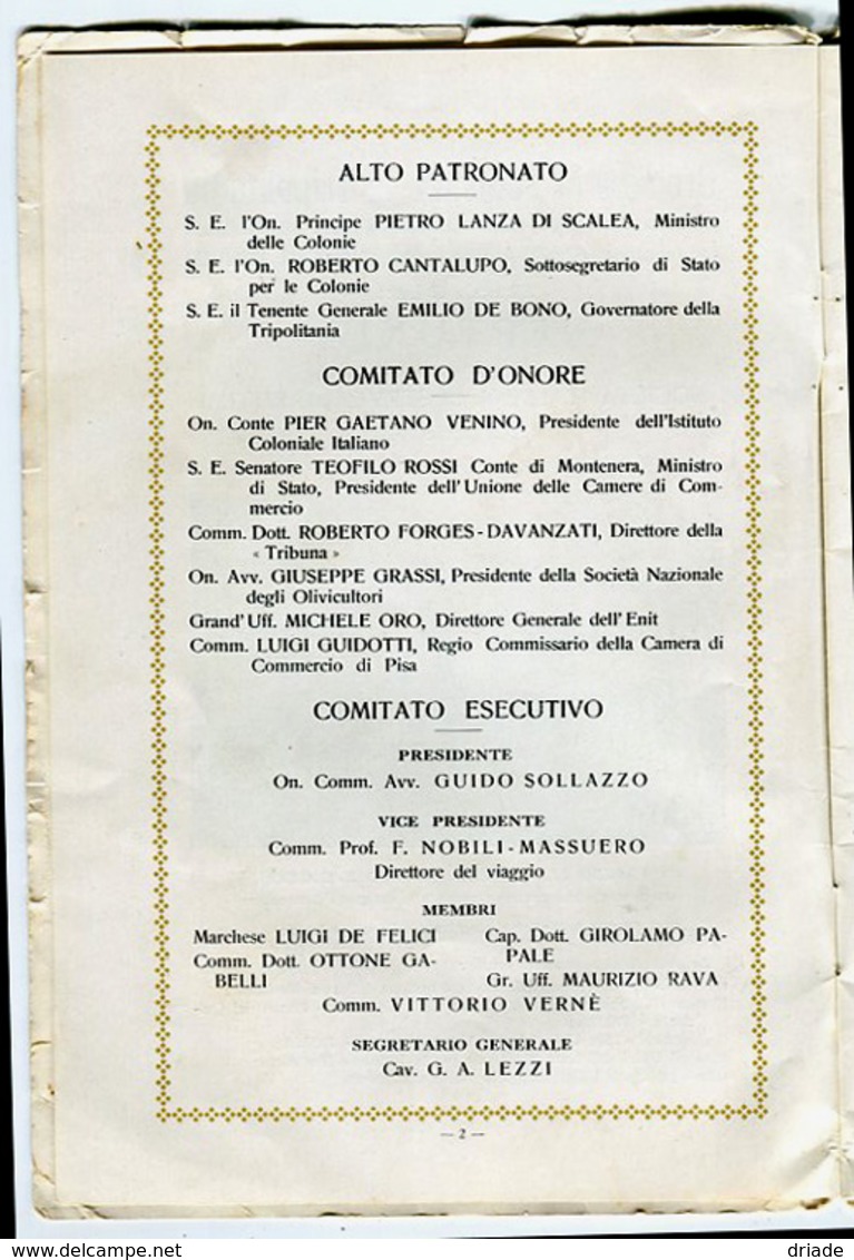 LIBRETTO CROCIERA TUNISIA E TRIPOLITANIA PIROSCAFO NEPTUNIA SITMAR SOCIETà ITALIANA SERVIZI MARITTIMI COLONIE ANNO 1926 - Altri & Non Classificati