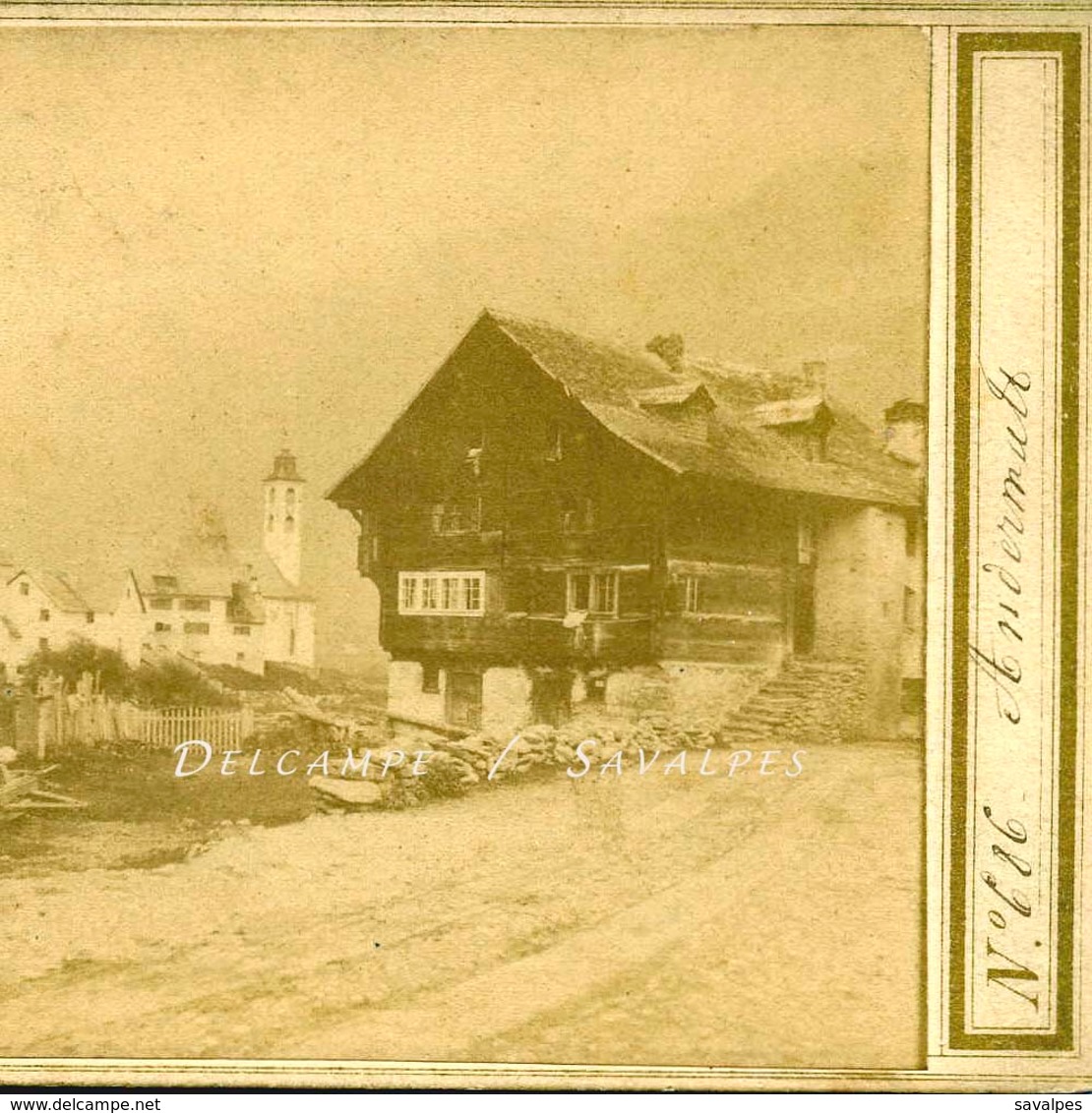 Suisse Uri - ANDERMATT - Photo Stéréoscopique Braun Vers 1865 - Voir Scans - Stereoscopic