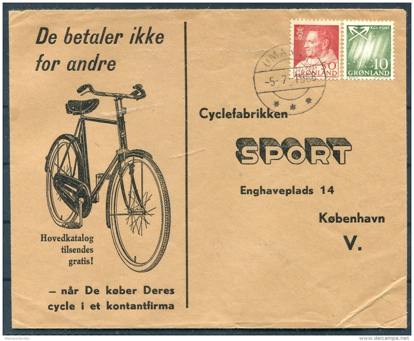 1968 Greenland Cycle Bike Sport Cover. Umanak Slania - Covers & Documents