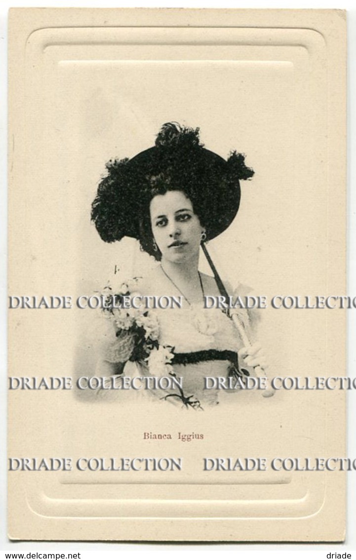 CARTOLINA ATTRICE BIANCA IGGIUS ACTRESS ANNO PRIMI 1900 - Attori