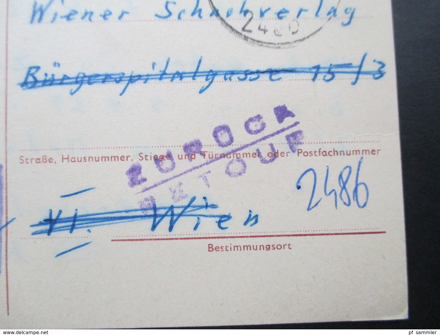 Österreich 1969 Ganzsache Pottendorf - Wien. Zurück / Retour. Empfänger Unbekannt Verzogen! Mit Vermerk! - Lettres & Documents