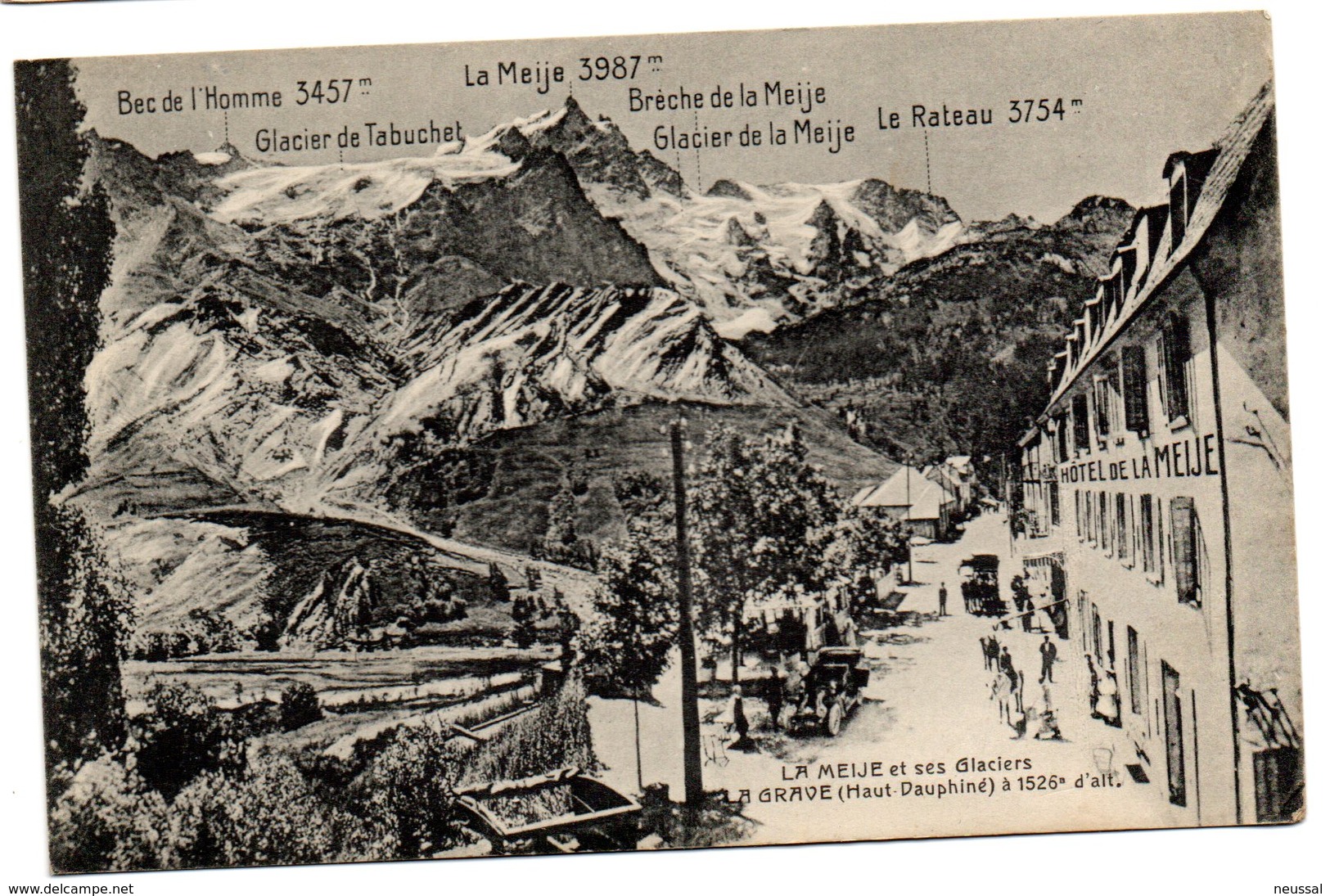 Tarjeta Postal De La Meije Et Ses Glaciers. Circulada - Otros & Sin Clasificación