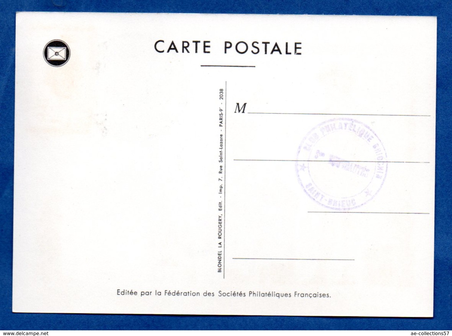 Carte Premier Jour  / Facteur De La Petite Poste De Paris 1760 / Saint Brieuc  /  18-03-1961 - 1960-1969