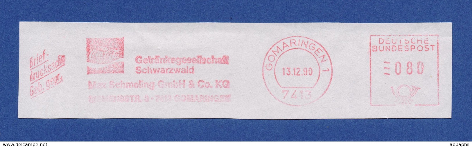 BRD AFS - GOMARINGEN, Coca Cola Getränkegesellschaft Schwarzwald, M. Schmeling GmbH 1990 - Sonstige & Ohne Zuordnung