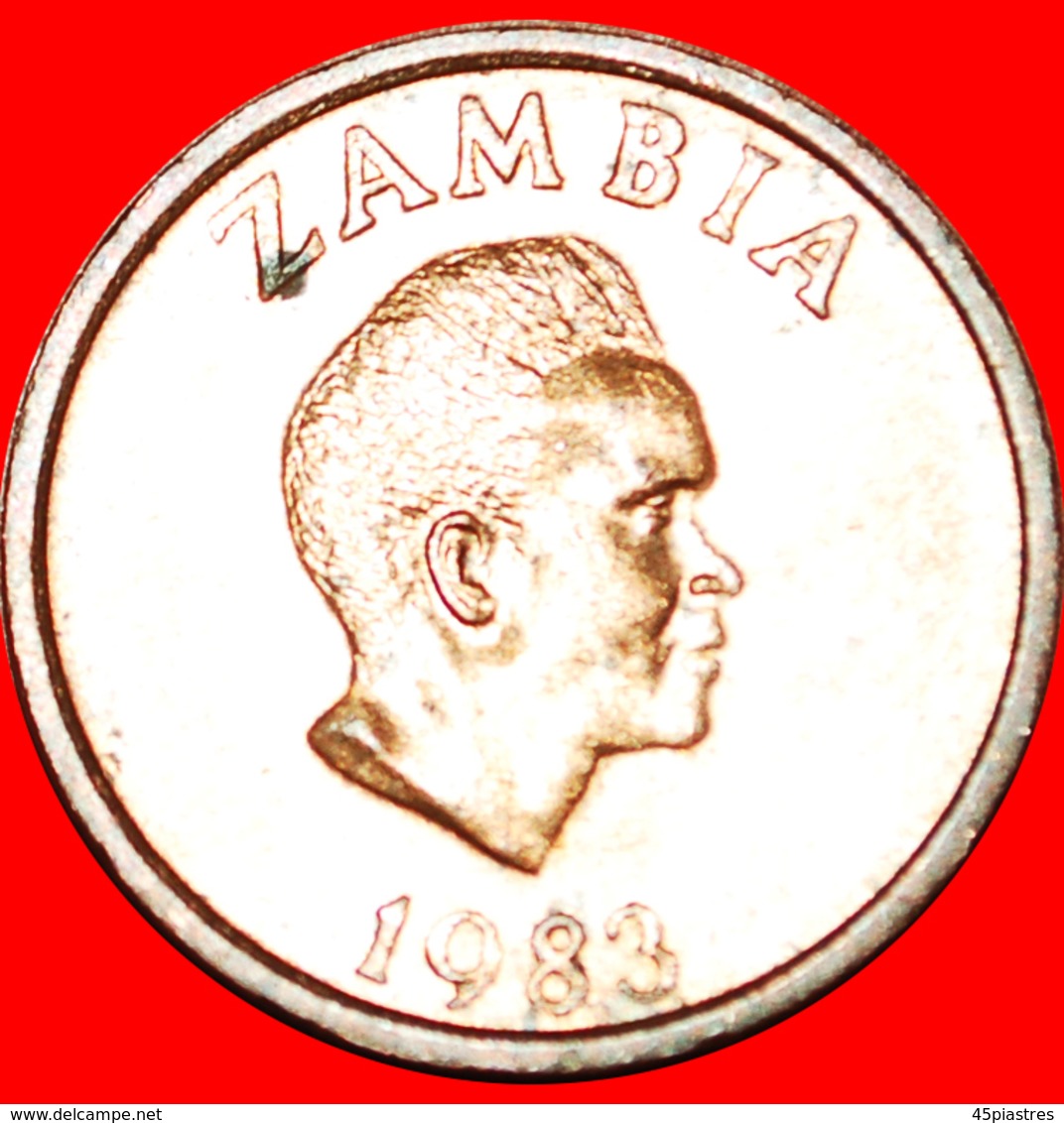 # GREAT BRITAIN: ZAMBIA ★ 2 NGWEE 1983 MINT LUSTER! LOW START ★ NO RESERVE! Kenneth Kaunda (1964-1991) - Zambie