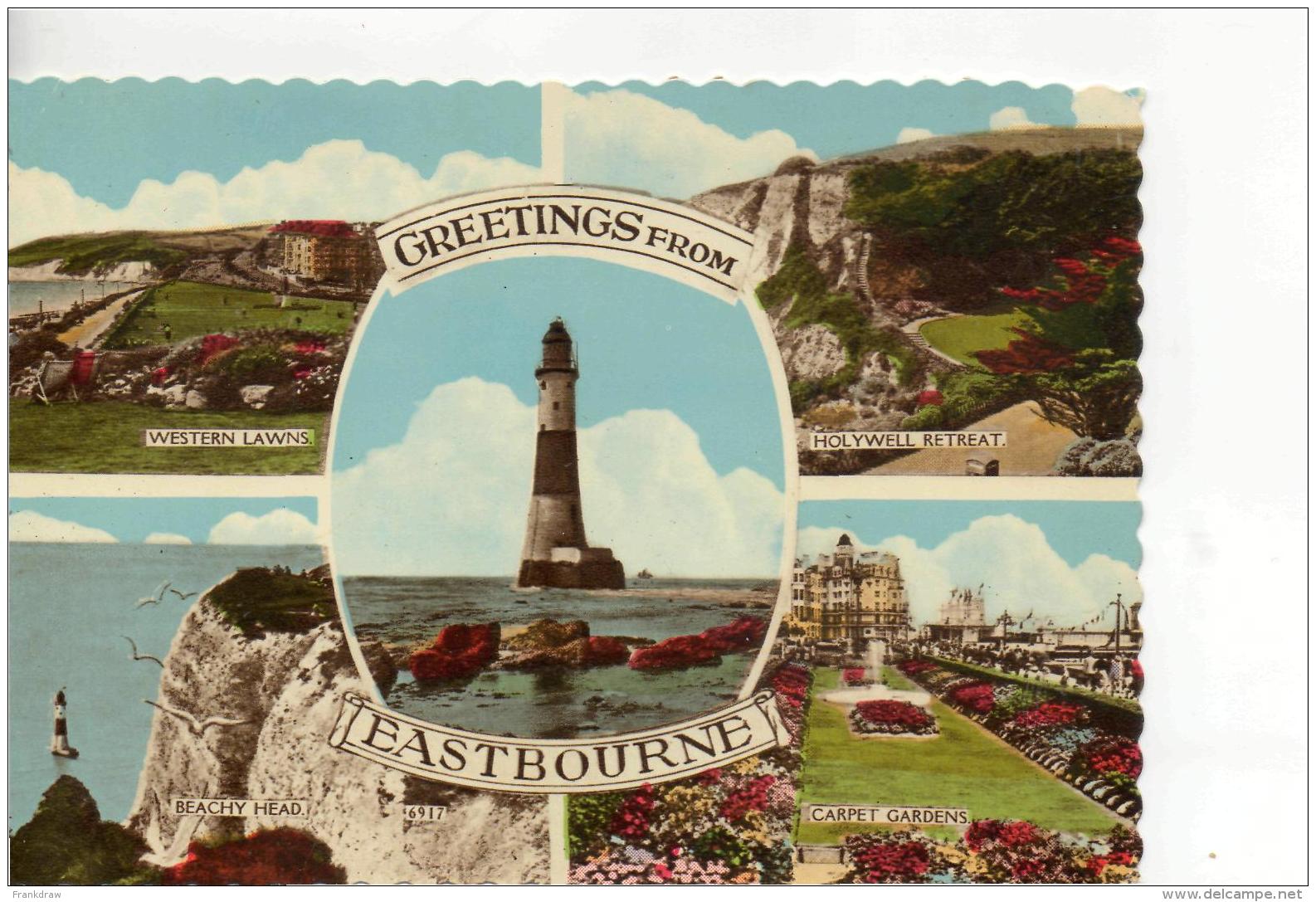 Postcard - Eastbourne Five Views - Unused Never Posted  Very Good - Unclassified