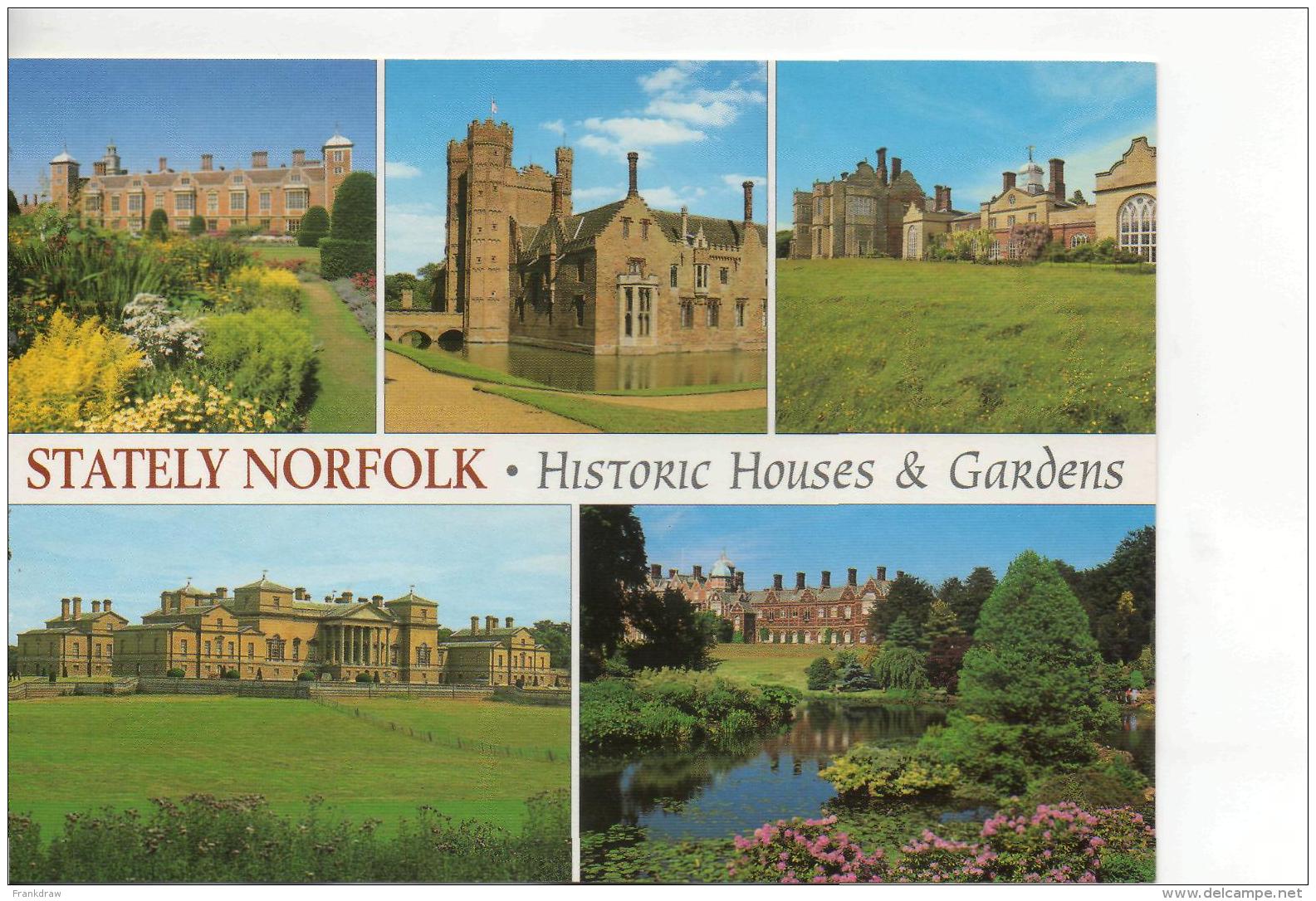 Postcard - Stately Norfolk Five Views - Used But Never Posted Very Good - Unclassified