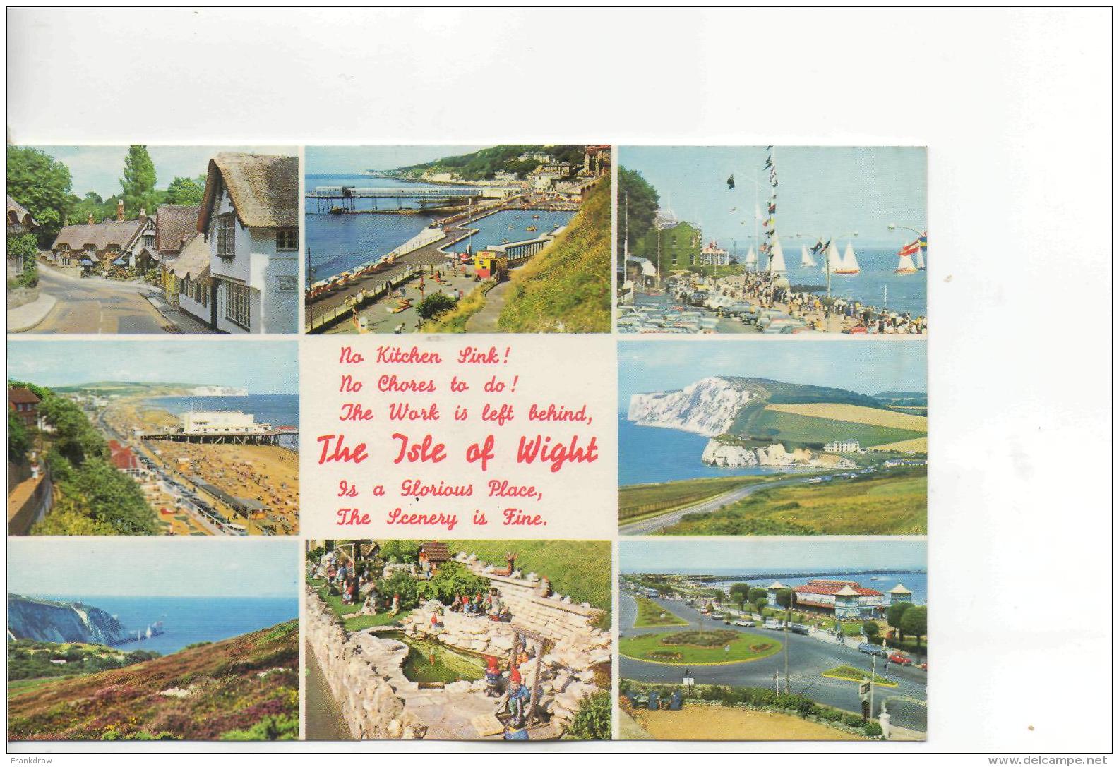 Postcard - The Isle Of Wight - 8 Views - Posted 26th June 1984 Very Good - Unclassified