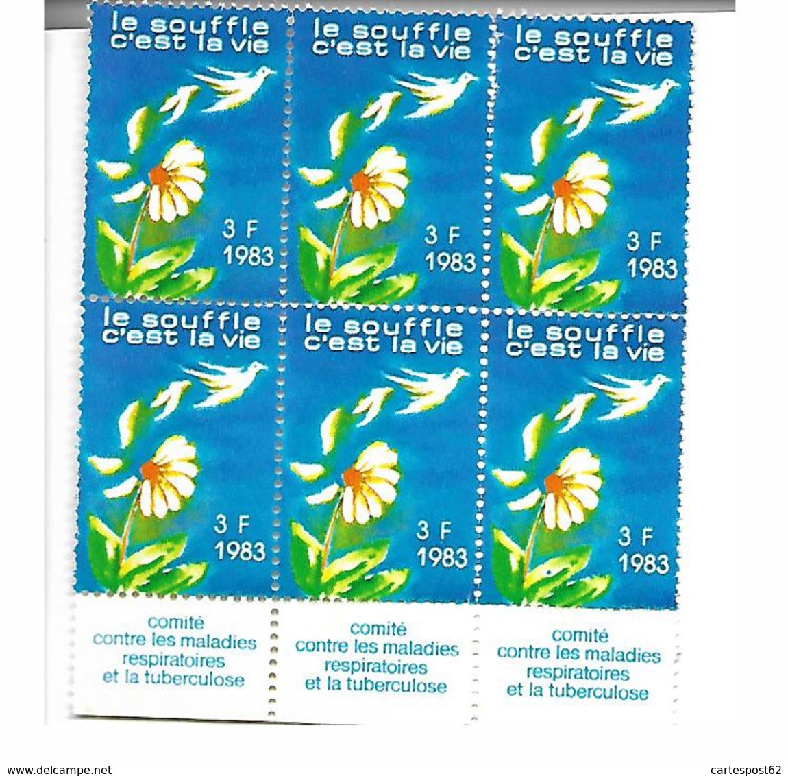 Timbres Contre Les Maladies Respiratoires Et La Tuberculose. 1983. - Geneeskunde