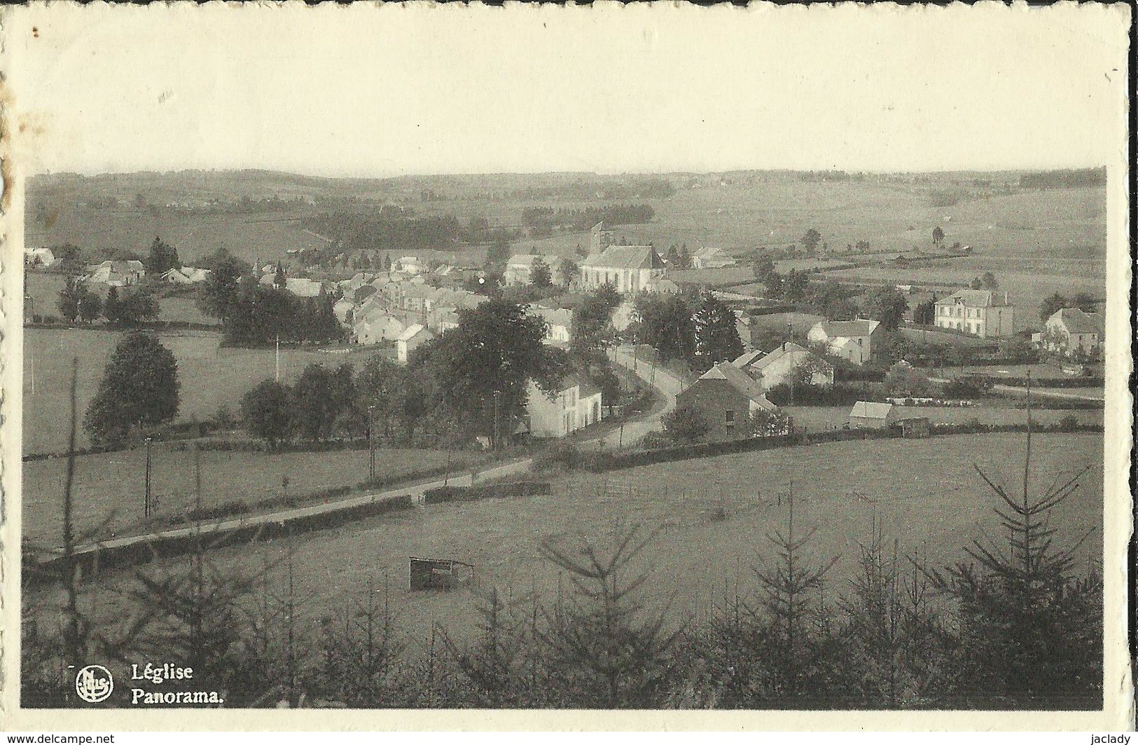 Léglise -- Panorama.   (2 Scans) - Leglise