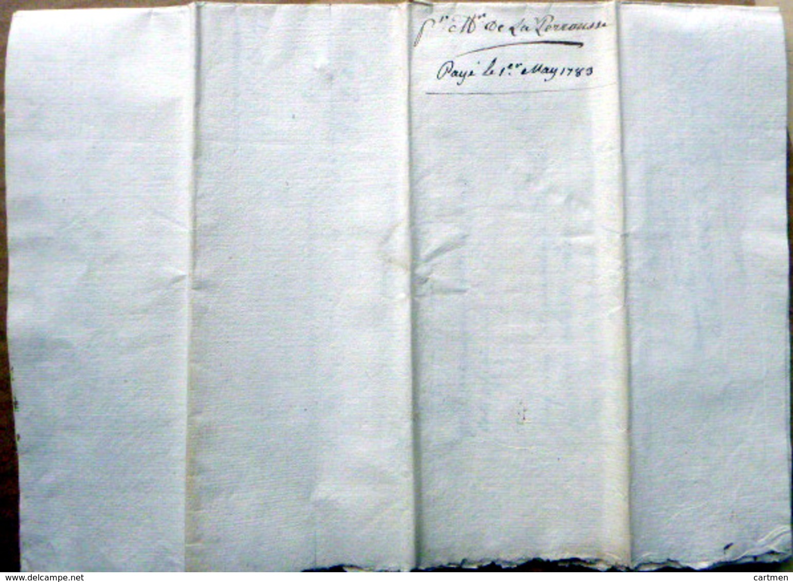 73 CHAMBERY COMTE  DE BOIGNE LE BORGNE FACTURE  18° ADRESSEE A M LE COMTE DE LA PEROUSE  1780 MODE - ... - 1799