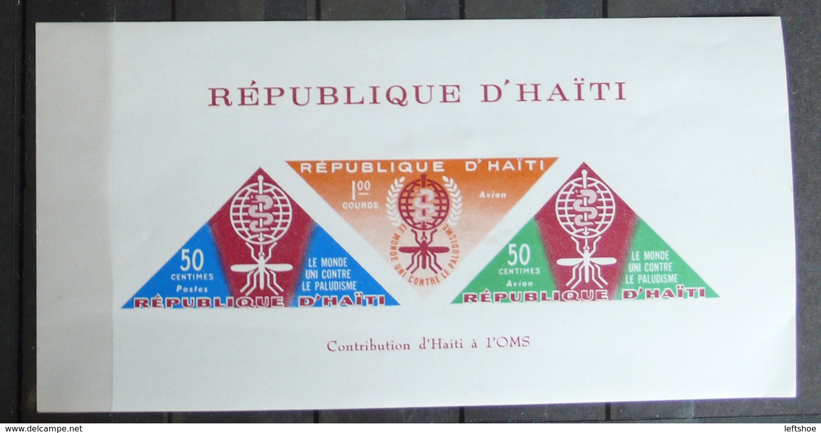 HAITI 1962 Anti-malaria Block With Inscription MH - Haïti