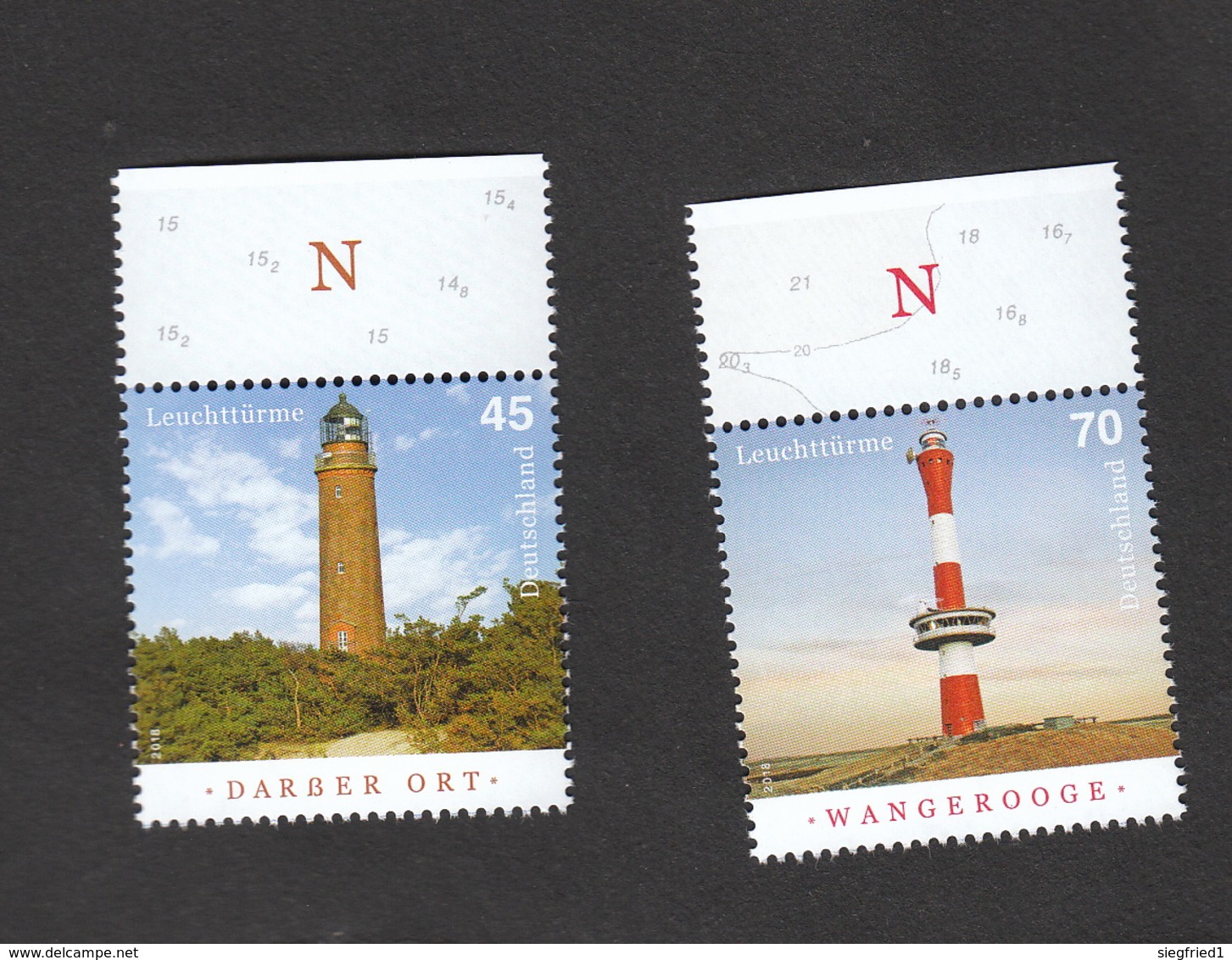Deutschland BRD ** 3391-3392 Leuchttürme Mit Himmelsrichtung Neuausgaben  7.6.2018 - Unused Stamps