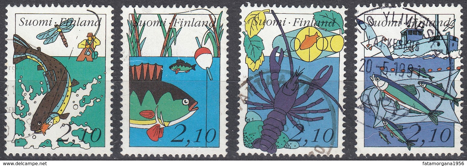 FINLAND - 1991 - Lotto Di 4 Valori Usati: Yvert 1103/1106, Come Da Immagine. - Oblitérés